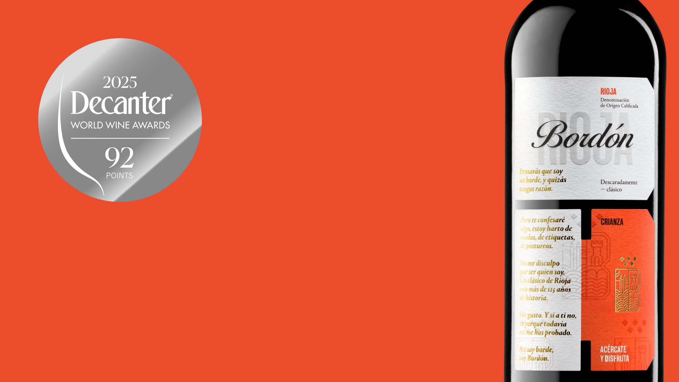 Gama Bordón reconocida en los premios DECANTER