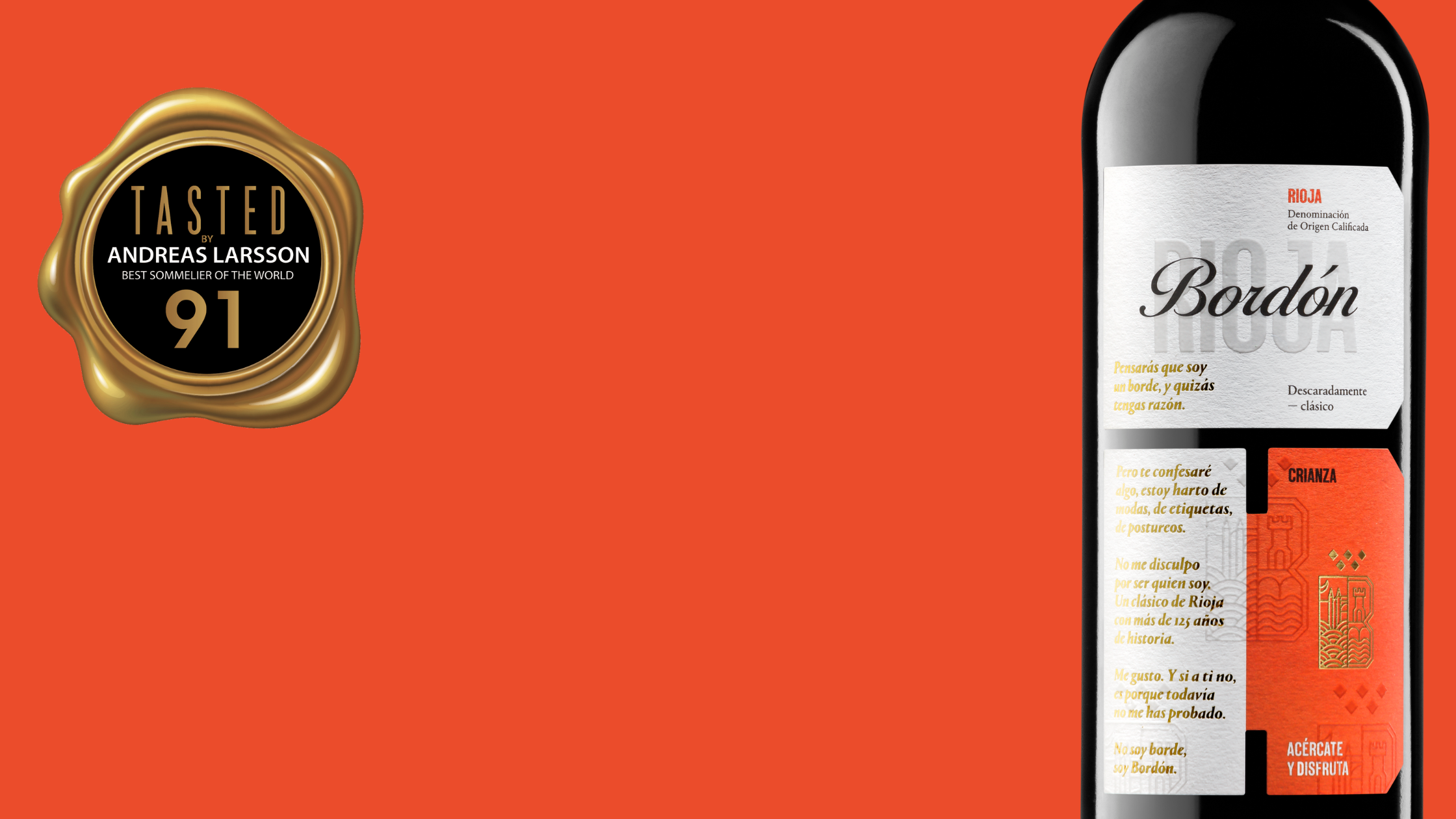 Bordón Crianza 2020 recibe 91 puntos de Andreas Larsson